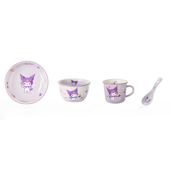 Kuromi Porcelain Set 4 Pcs